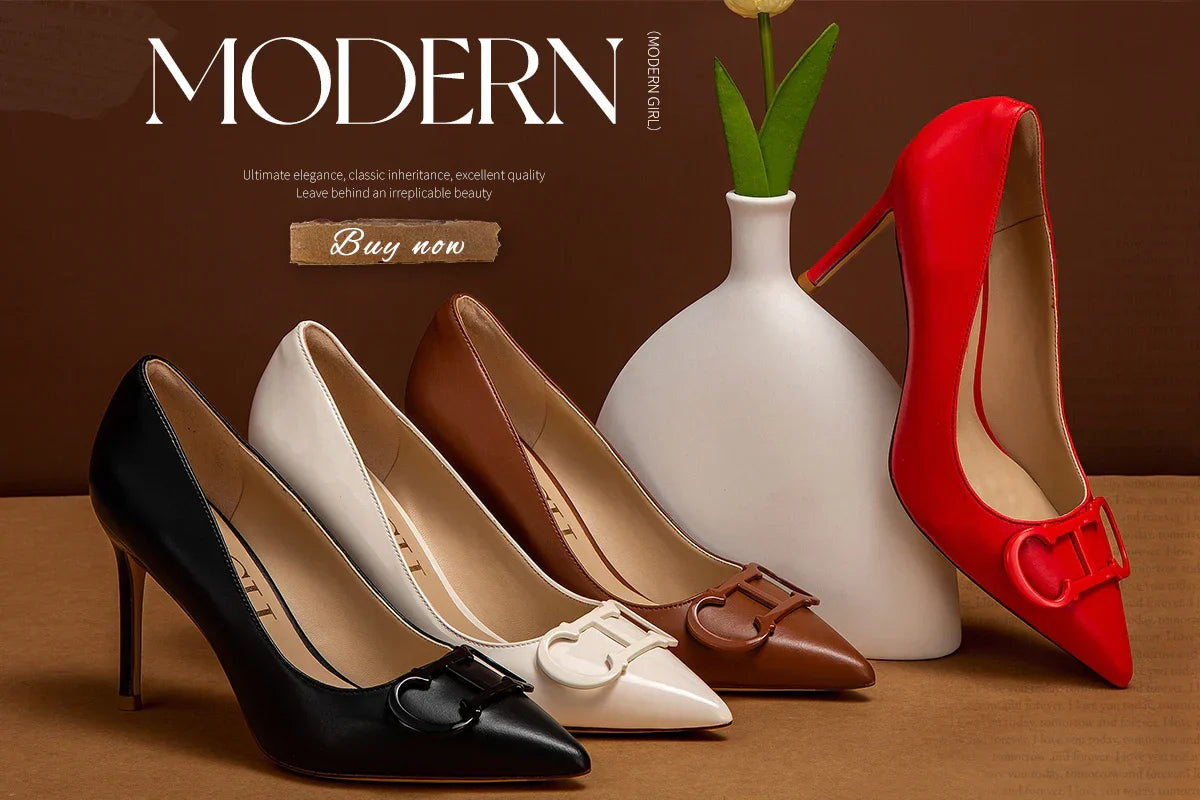 Women's High Heels New 4cm Black Simple Business Women's Shoes Evening Party