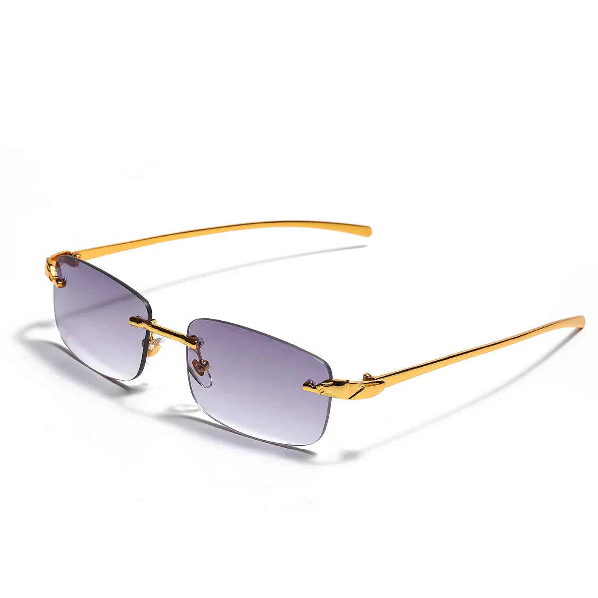 rimless sunglasses UV400 fashion square metal glasses for men women designer man's brand sun glasses shades for outdoor