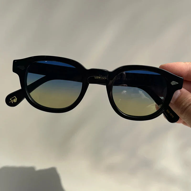 High Quality Sunglasses Man Johnny Depp Lemtosh Polarized Sun Glasses Woman Luxury Brand Vintage Acetate Frame With Original Box