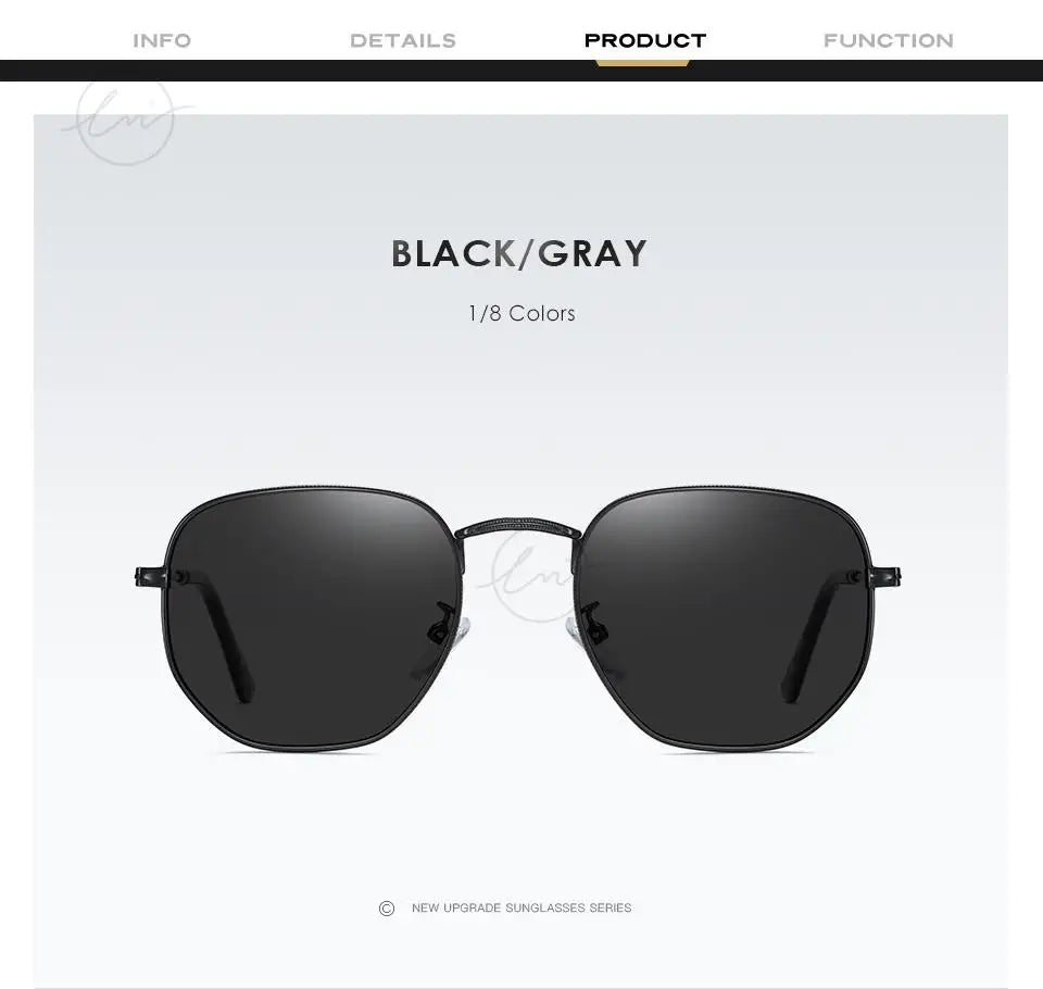 New Fashion Women Hexagon Sunglasses Men Retro Polarized Driving Coating Mirror Sun Glasses Goggle UV400 Eyewear gafas de sol