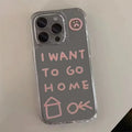 Ins Korean Cute Simple Graffiti Phone Case for iPhone 16 15 14 13 12 11 Pro Max X Xs Max XR 8 7 Plus Soft Clear Cover Fundas