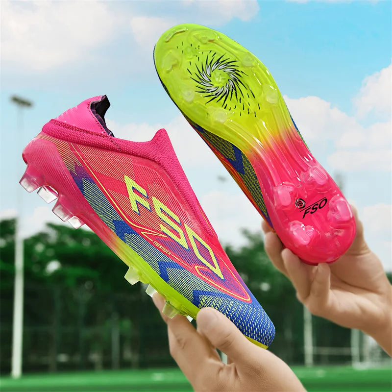 New Men Football Boots Outdoor High-top Soccer Shoes Cleats Hot-selling Grass Match Indoor Sneakers Non-Slip High-quality