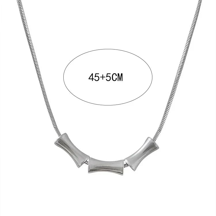 New Irregular Wave Shape Chain Men Necklace Advanced Sense Stainless Steel Figaro Cuban Chain Necklace For Men Women Jewelry