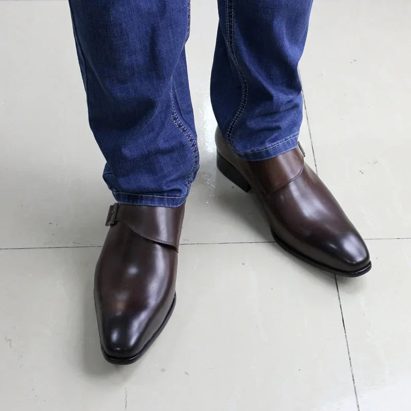 Designer Men’s Formal Leather Dress Shoes – Elegant Oxford Style, EU 40–48