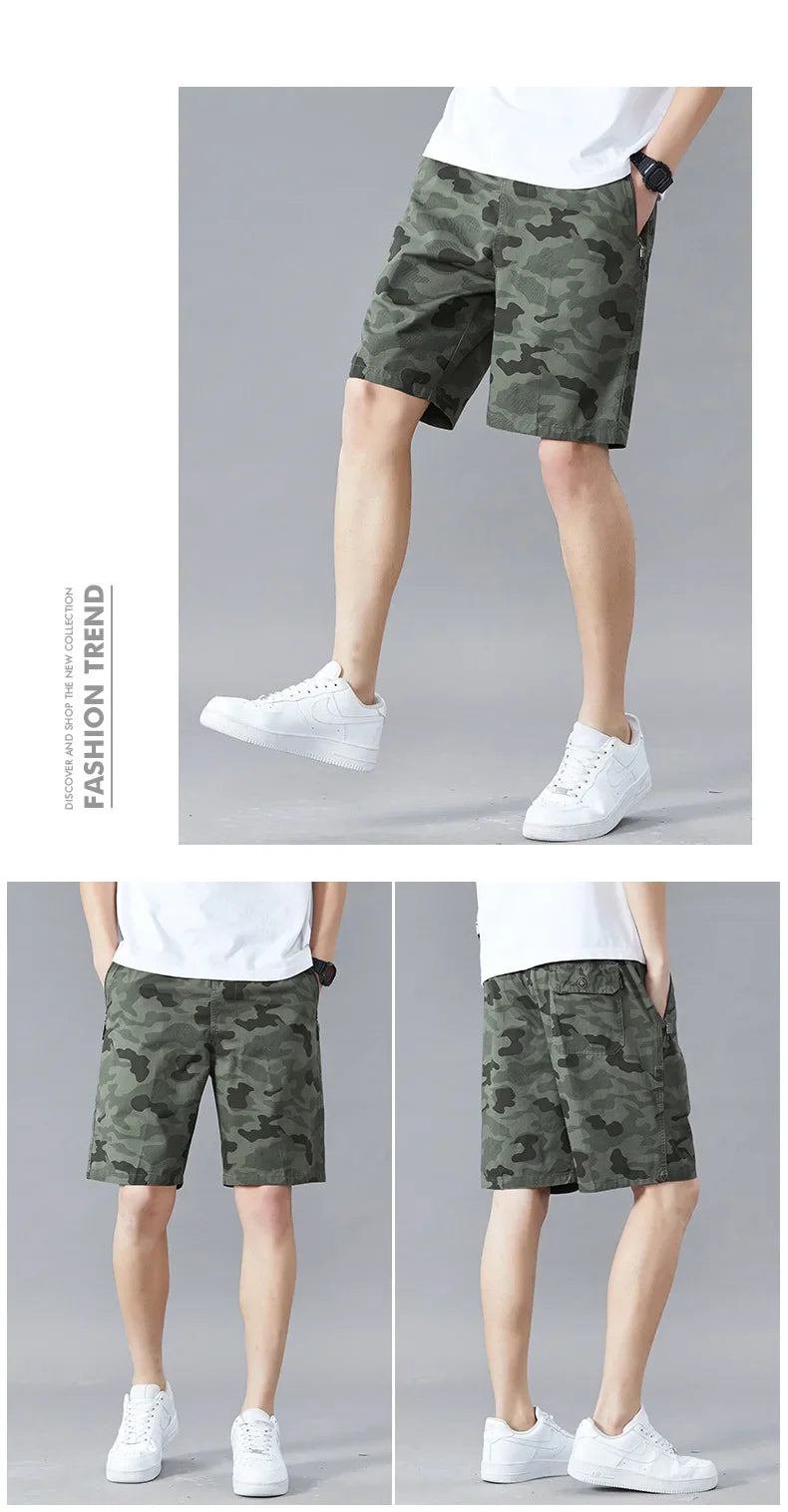 Quality Men's Camo Casual Shorts Y2K Print Camouflage Short Pants Summer Male Running Relaxed Fit Plus Size Board Shorts