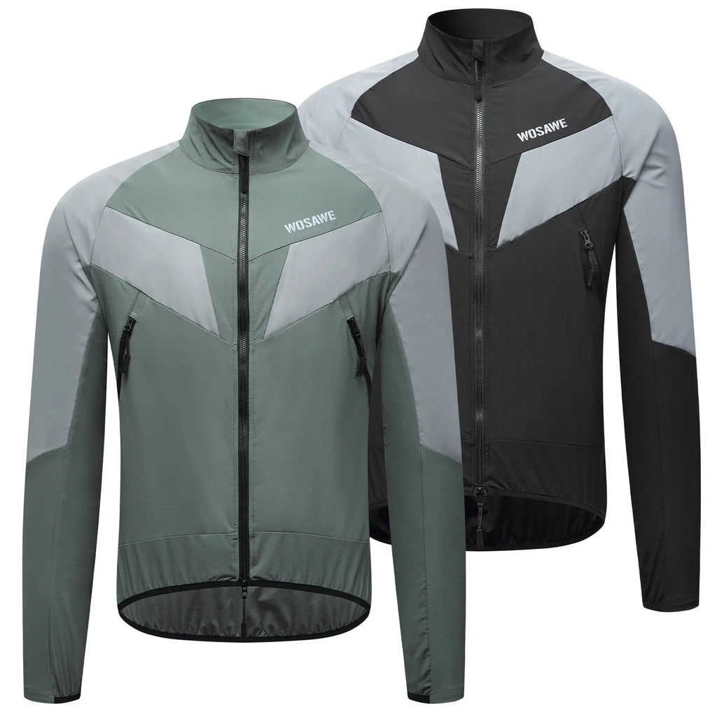 Reflective Cycling Jacket Winter Autumn Bicycle Windbreaker Bike Soft Windproof Waterproof Motorbike Jacket Men Coat
