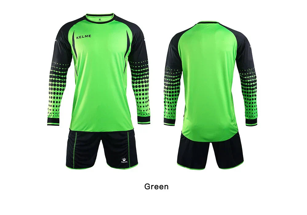 Goalkeeper Jersey Soccer Custom Goaile Jerseys Mens Long Sleeve Football Uniform Shorts Sponge Protector 9161ZB1002