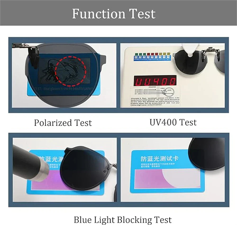 Flip Up Clip on Sunglasses Polarized Men Driving Women Fishing UV400 Night Vision Sun Glasses Clips Universal Goggles