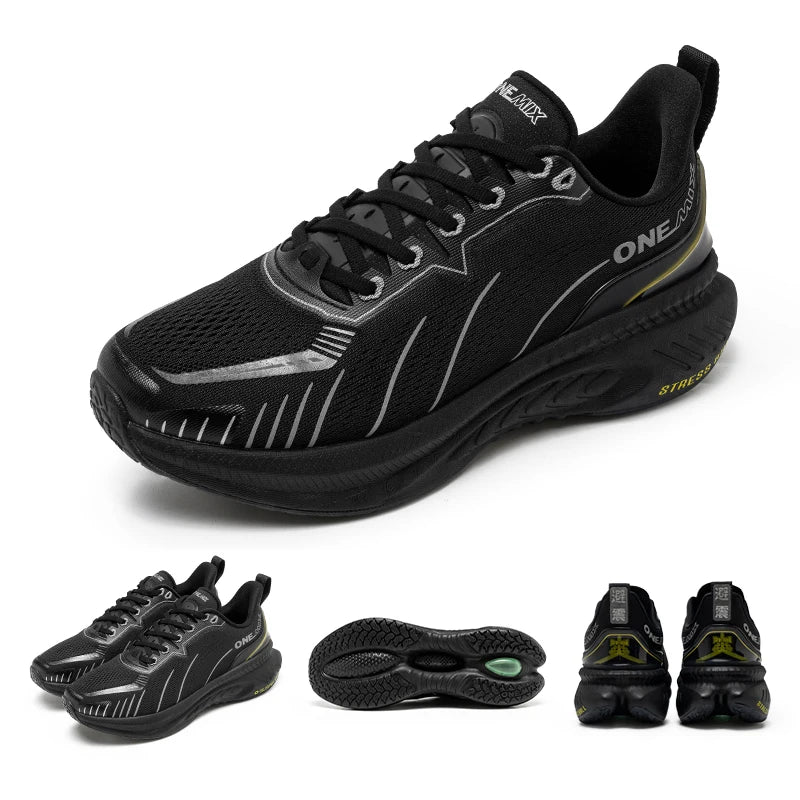 New Cushioning Running Shoes For Men Suitable Heavy Runners Lace Up Sports Women Non-slip Outdoor Athletic Male Sneakers