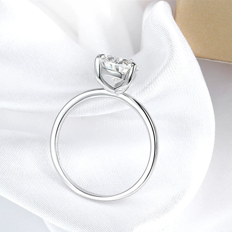 1-4CT Pear Cut Moissanite Solitaire Ring for Women Wedding Lab Diamond Band 100% 925 Sterling Silver Jewelry Wholesale