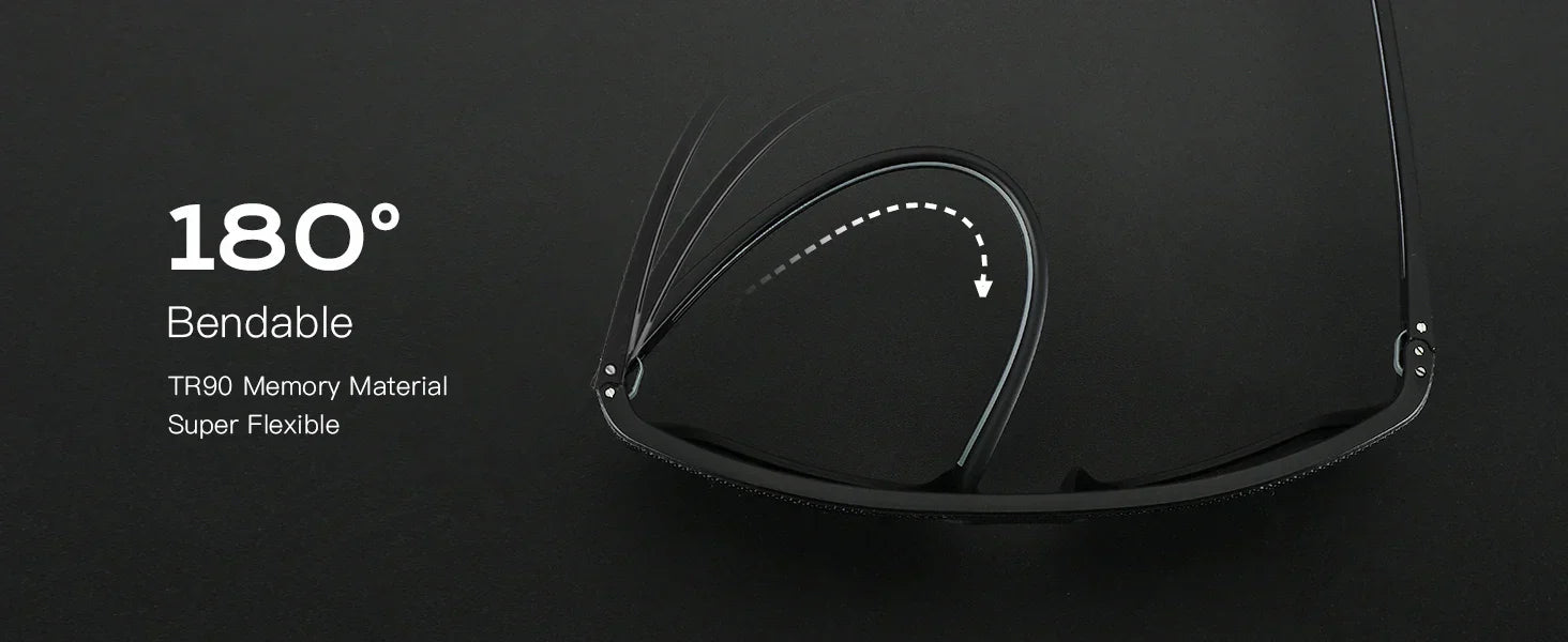 Polarized Sunglasses for Men Lightweight TR90 Frame UV400 Protection Square Sun Glasses