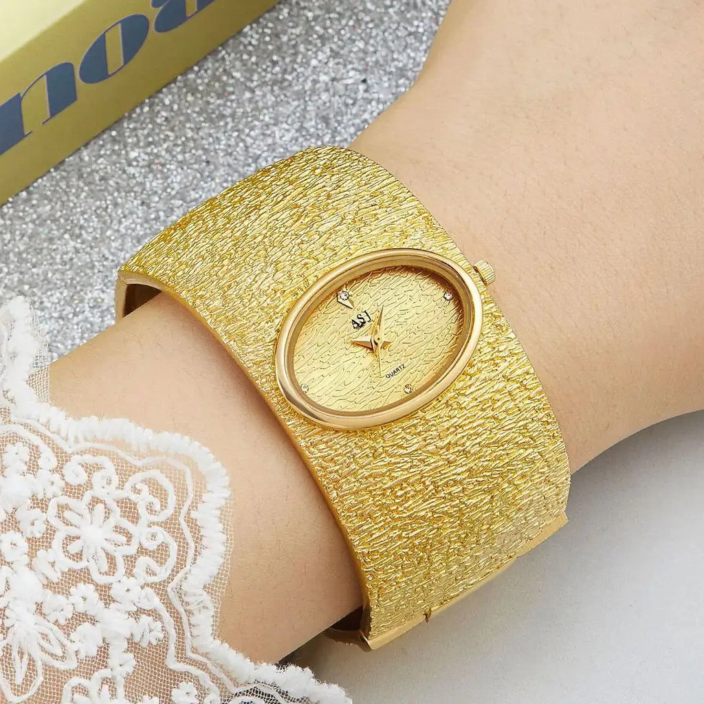 Women's Bracelet Watch reloj mujer Gold Luxury Bark Pattern Simple watch for women relojes para damas