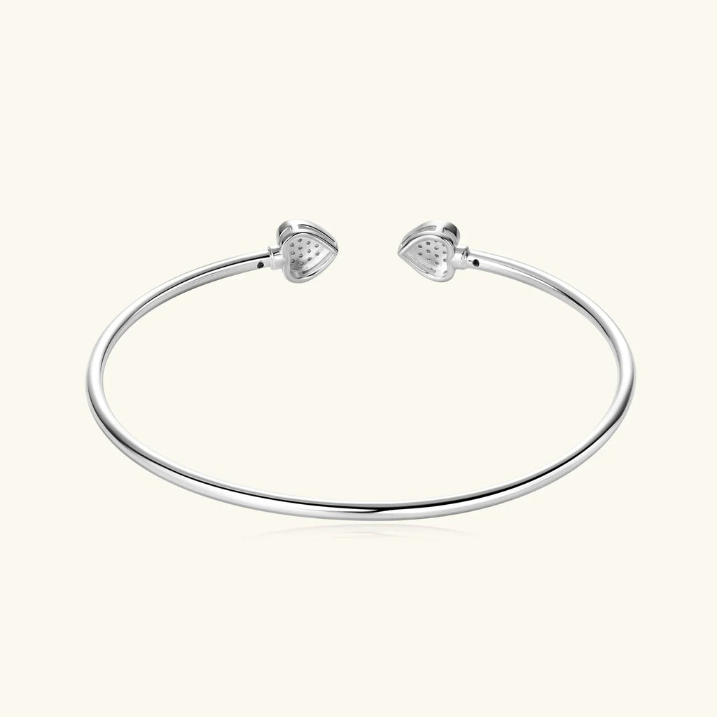 0.5CT Moissanite Bangle Bracelet 18K Gold Plated 925 Sterling Silver Classic Bangle Bezel Set Diamond Bracelet for Women Gifts