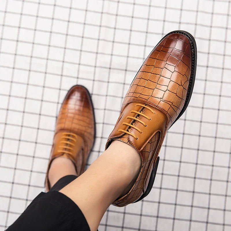 Spring Italian high-quality Blue Leather Shoes for Men men leather shoes Wedding Dress Shoes Patent mens loafers Big size:38-48