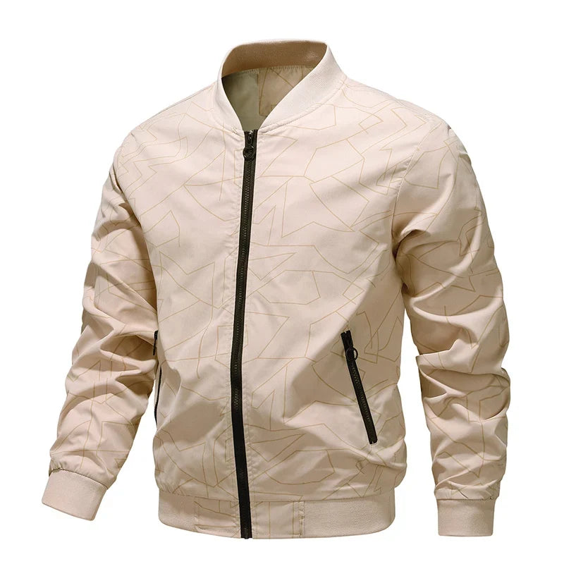 2025 Spring and Autumn New Baseball Collar Short Loose Solid Color Jacket Men's Business Casual Thin Coat Trend Size M-5XL