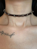1PC Hip Hop Punk Style Y2k Hot Girl Cracked Leather Collar, Women's Collarbone Chain Necklace, Party Jewellery