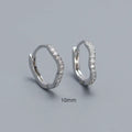 925 Sterling Silver Fashion Statement Gold Wavy Geometry Huggies Hoop Earrings for Women Bohemian Jewelry Ear Buckle Gift