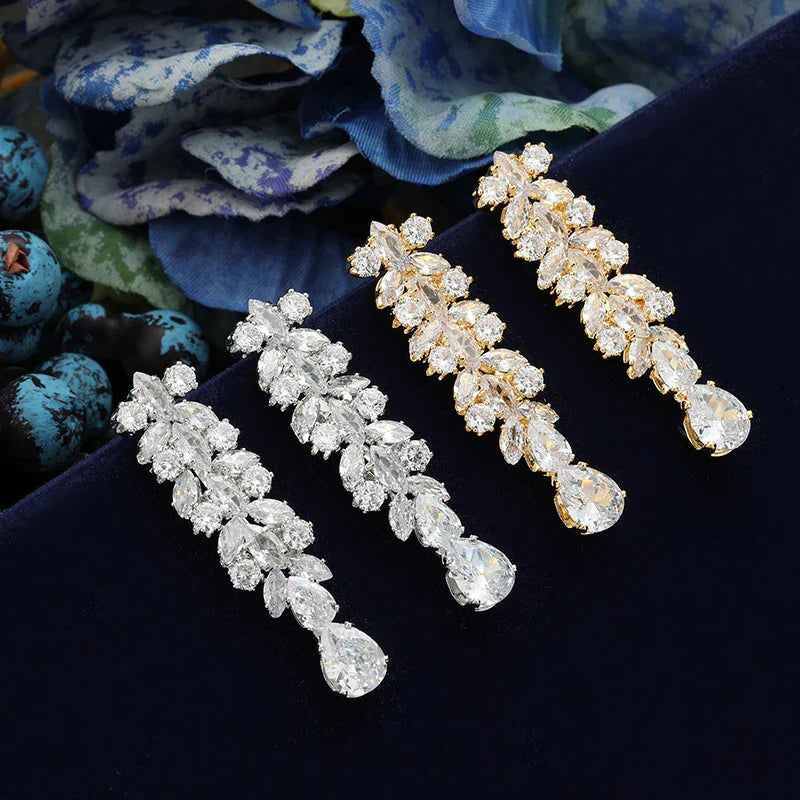 Jewelry Sets Bridal Zirconia For Women Party Luxury Necklace Bracelet Earringa Rings Wedding BN8132 Birthday Gift