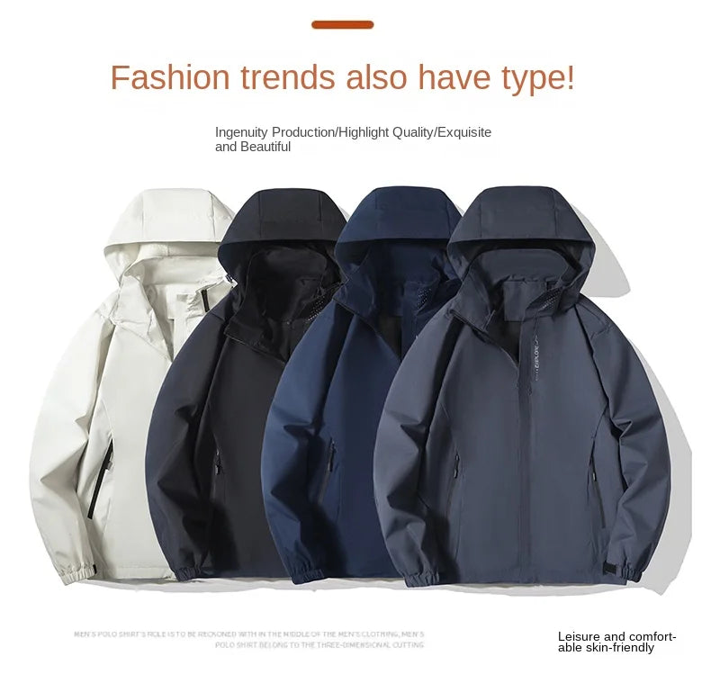 Chubasquero impermeable para exteriores para hombre, abrigo ligero para ciclismo con capucha, ropa de calle, chaqueta a prueba d
