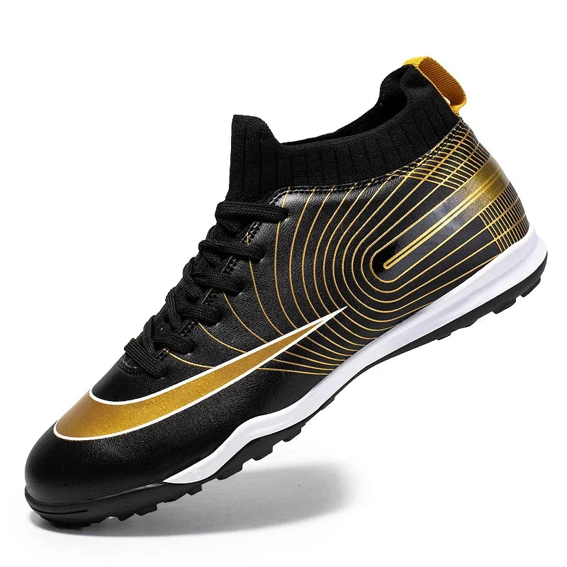 Professional Men Ankle Football Boots Outdoor Grass Cleats Unisex Soccer Shoes Long Spikes Tf Football Shoes Chuteira Society