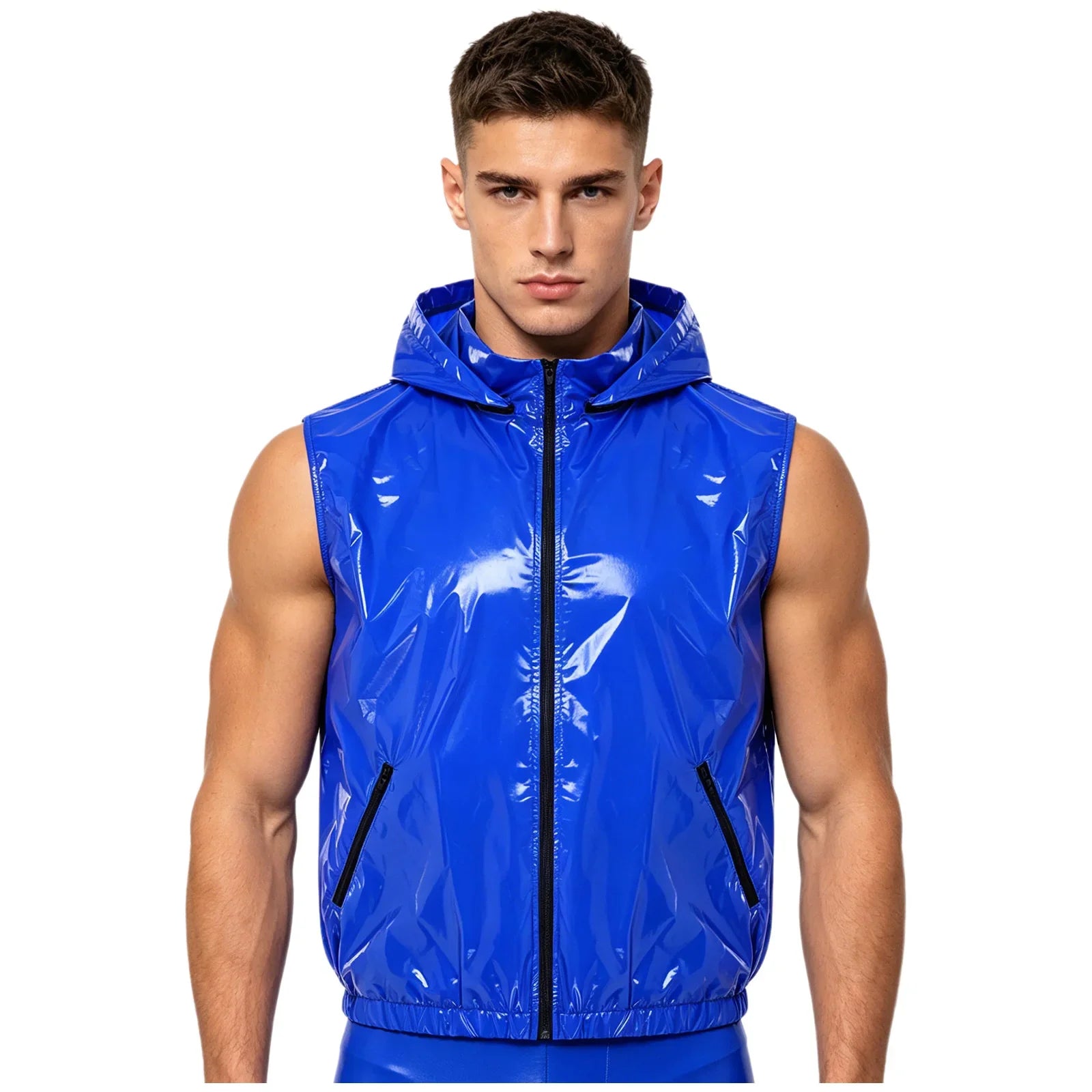 Mens Waterproof Hooded Jacket Tops Breathable Raincoat Waterproof Windproof Outdoor Biking Fishing Jacket Hood Outerwear