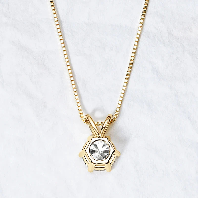 Certified 0.5ct–5ct Moissanite Necklace Sparkling Solitaire Lab-Grown Diamond Pendant Necklaces for Women Daily Jewelry