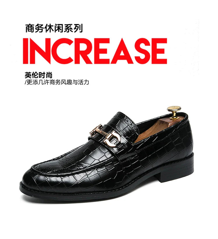 High Quality Casual Business Leather Shoes For Men Classic Social Leather Shoes Men Party Formal Loafers Men Dress Shoes Retro
