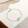 Hollow Circle Moissanite Bracelet for Women 925 Sterling Silver Charm Chain Adjustable Engagement Party Luxury Jewelry