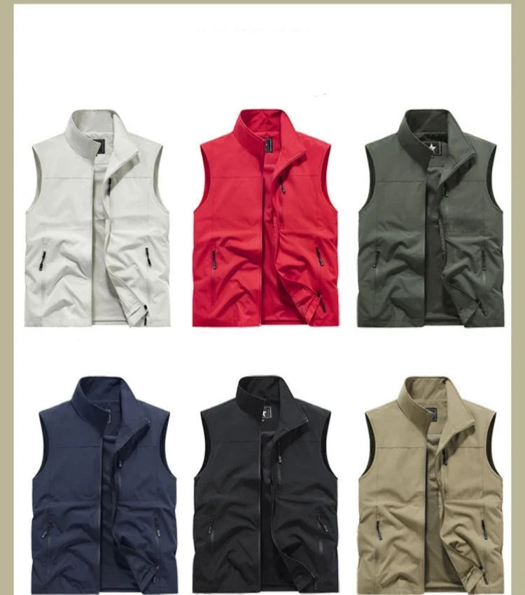 2024 Outdoor Casual Vest For Men Large Pocket Fashion Coat High Quality Design Hot Street Wear Vest For Men