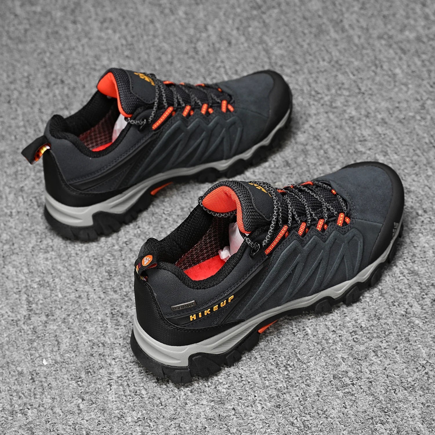 High Quality Leather Hiking Shoes Durable Outdoor Sport Men Trekking Leather Shoes Lace-Up Climbing Hunting Sneakers