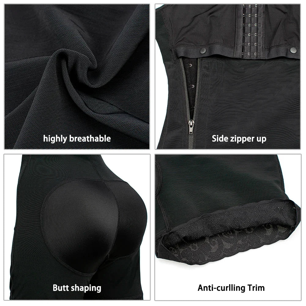 Full Body Corset Bodysuit Carving Shaper Tights Postpartum Girdles Fajas Colombian Sheath Butt Push Up Women Modeling Shapewear