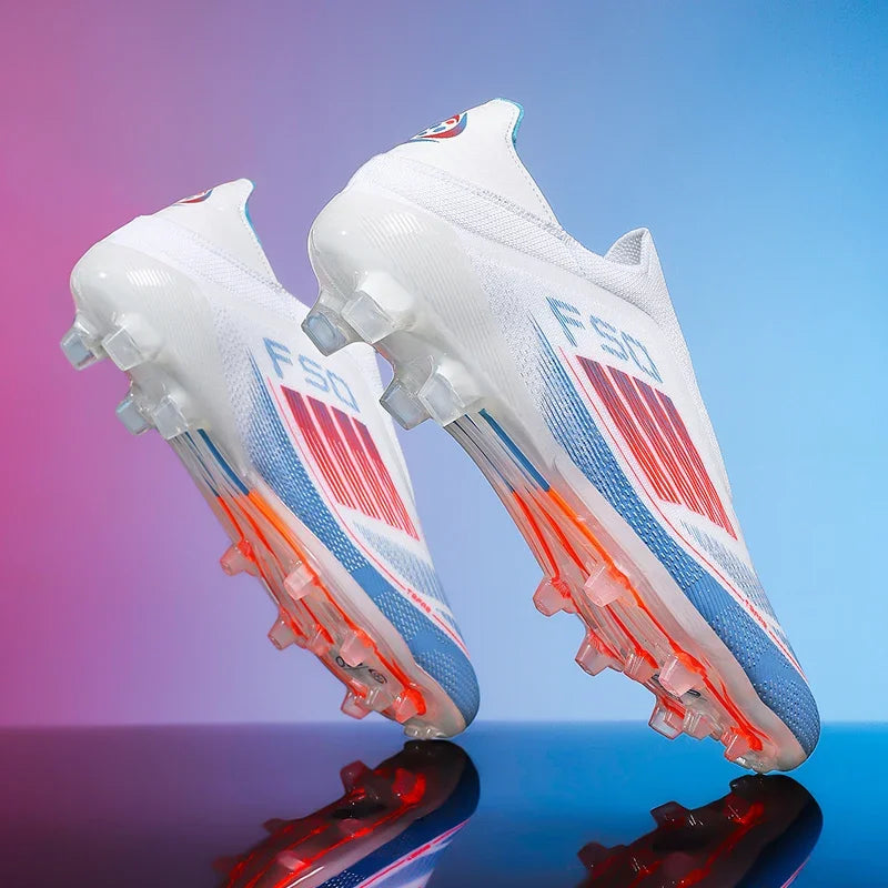 Men Football Boots Training Breathable Drop Shipping Match Sport Cleats Soccer Shoes FG Ultralight Long Spikes Indoor Sneakers