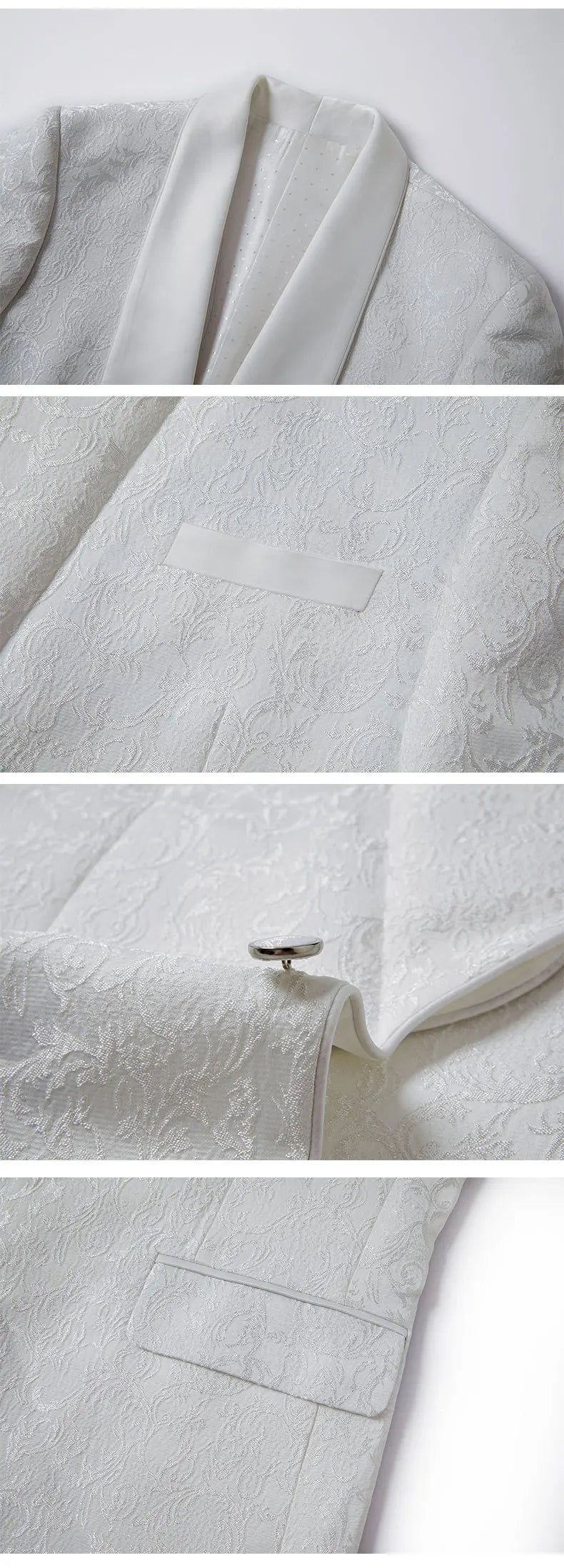 2025 New Large-Sized Jacquard Men's Suit for Wedding Dress, Groom's Suit Set, Host's Performance Costume