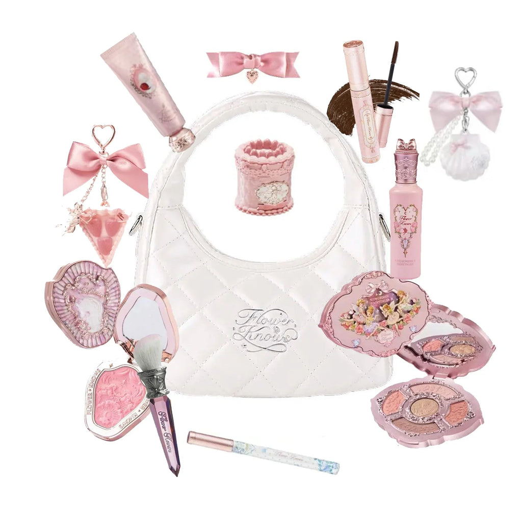 Makeup Set All In Flower Knows Little Angel Highlighter Powder Blush Strawberry Rococo Lip Gloss Perfume Kit