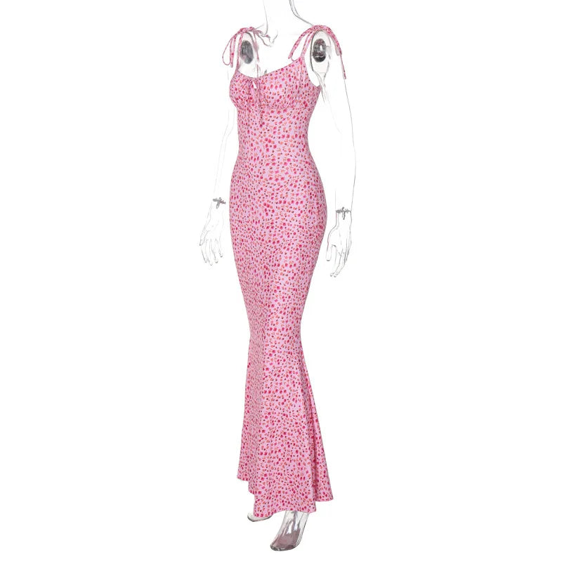 Women Elegant Floral Beach Vacation Bodycon Streetwear Long Dress 2026 Summer Clothes Wholesale Items For Business