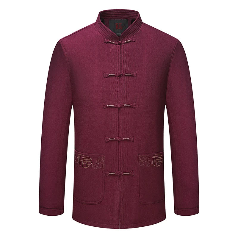 Spring and Autumn New Middle-aged and Elderly Men Father Tang Jacket Chinese Style Hanfu National Wind Grandpa Coat Jacket