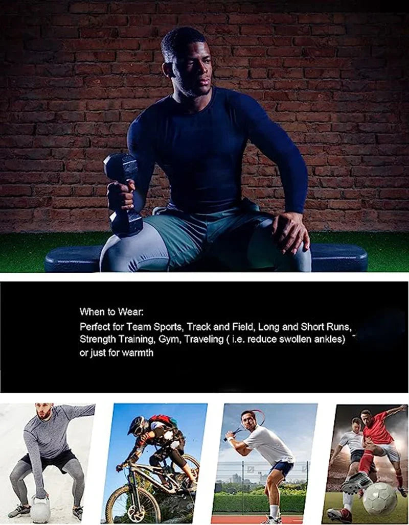 Men's Long Sleeves T-shirt Fitness Sportswear Spring Autumn Athletic Quick Dry T-shirt Gym Running Sports Outdoor Tops for Men