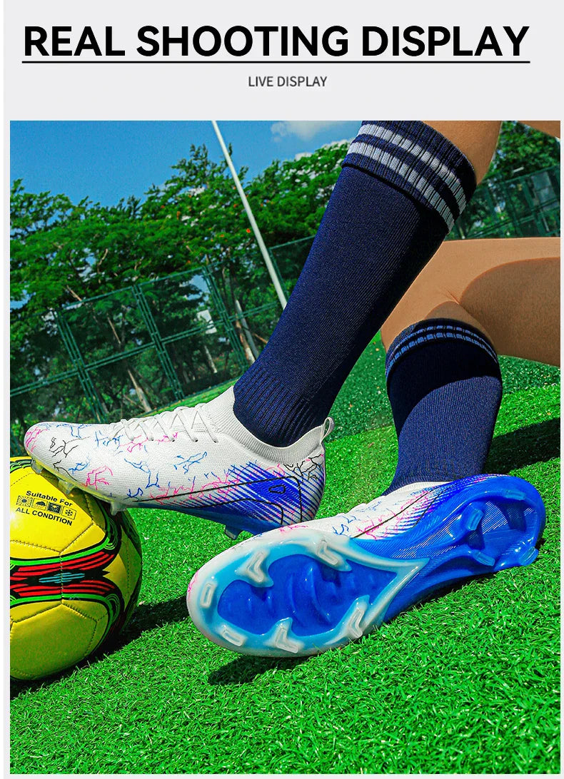 New Men's Football Boots Cleats Non-Slip Sneakers Training Soccer Shoes Top Quality FG Wholesale Drop Shipping Unisex Adult