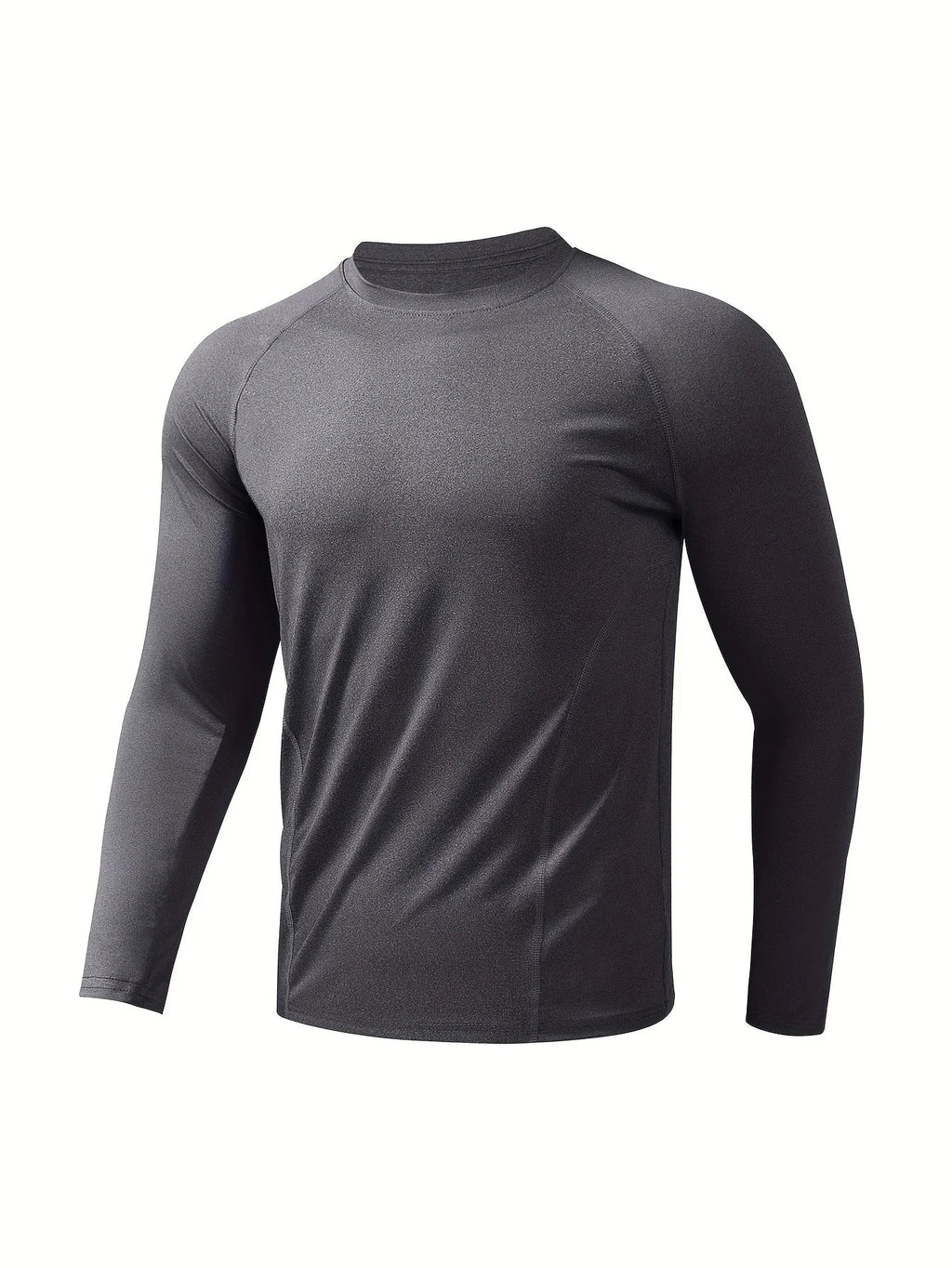 Men's fitness long sleeved T-shirt, men's quick drying football basketball tight top, high elasticity cycling compression traini