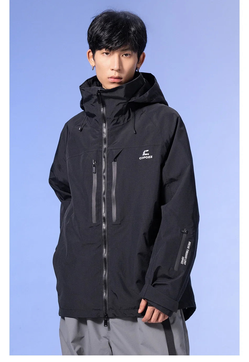 Thicken 3L Ski Jacket Men Women Windproof Waterproof Winter Ski Coat Ski Wear Solid Color Hooded Warm Snowboard Ski Suit