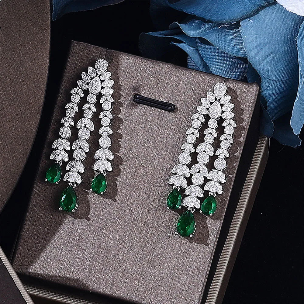 4-piece luxury suit necklace earrings bracelet ring accessories women's bohemian luxury jewelry party