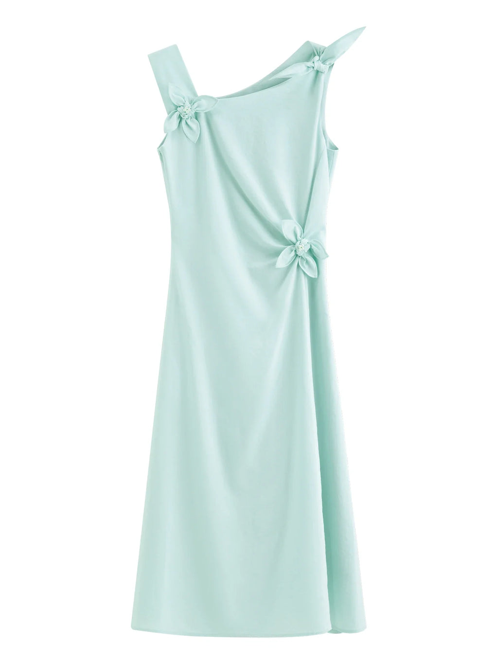 Summer Women's French Style Spaghetti Strap Slip Elegant Dress Waist-Cinching Maxi Coquette Effortless Style