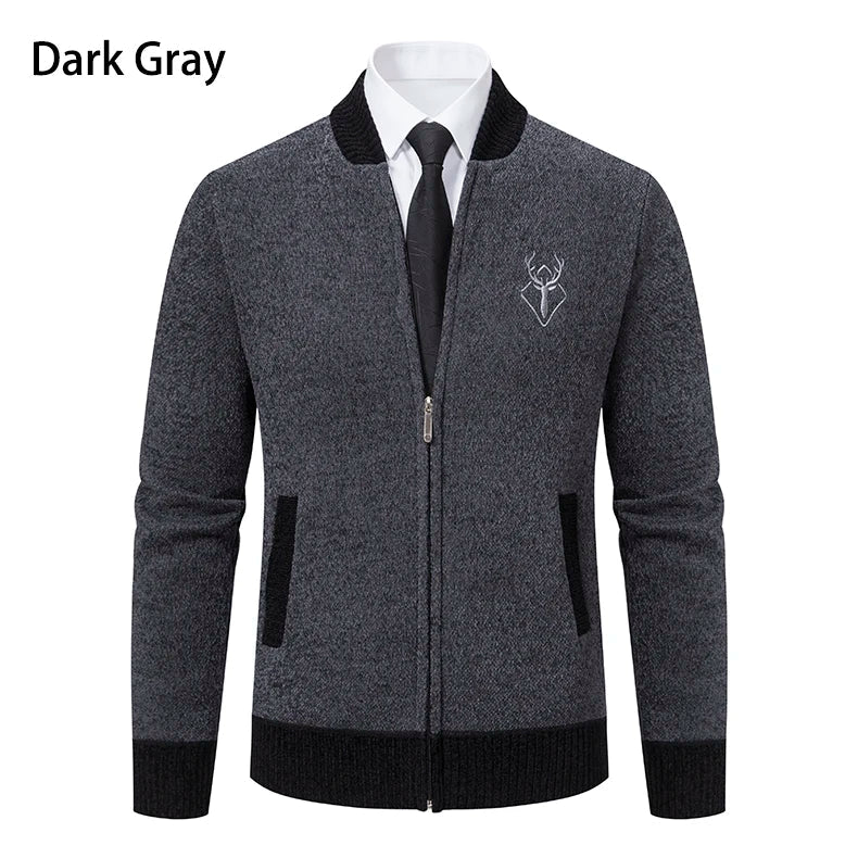 Vintage Men Knitted Sweaters Cadigan Men's Casual Fashion Button Up Cardigans Jackets Autumn Winter Jumper Coat