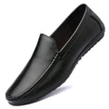 Spring Genuine Leather Men's Loafers Handmade Moccasins Casual Shoes Soft Sole Mens Business Flat Brown Minimalist Leather Shoes