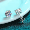 0.1-2 Carat D Color Moissanite Earrings For Women 925 Sterling Silver Ear Studs Sparkling Diamond Wedding Fine Jewelry