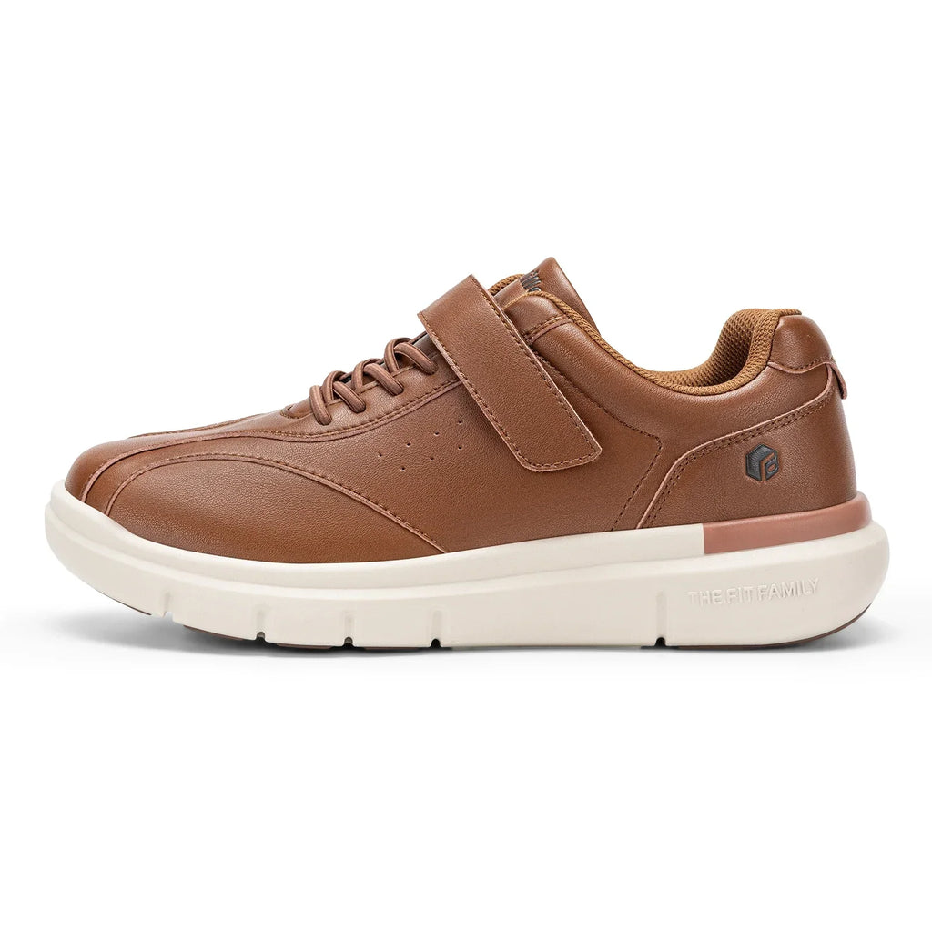 Men Wide Walking Shoes Casual Oxford Shoe Comfortable Lightweight Arch Support Non-Slip Leather Business Sneakers