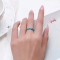 Vintage 925 Sterling Silver Elegant Turquoise Trendy Female Ring For Women Party Stackable Fine Jewely Birthday Gifts
