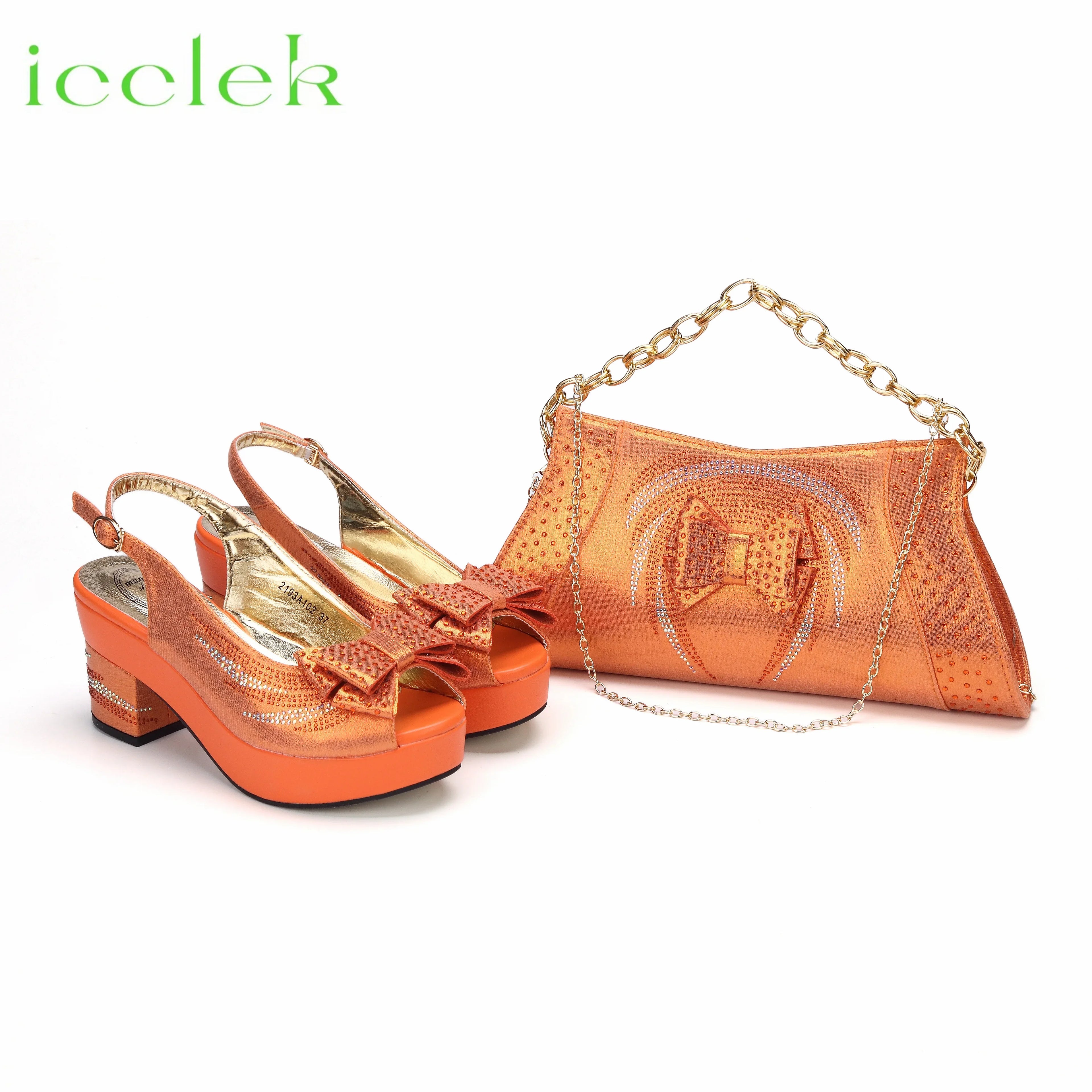 Peep Toe Ladies Sandals with Bag Set For Women Wedding Party Pump