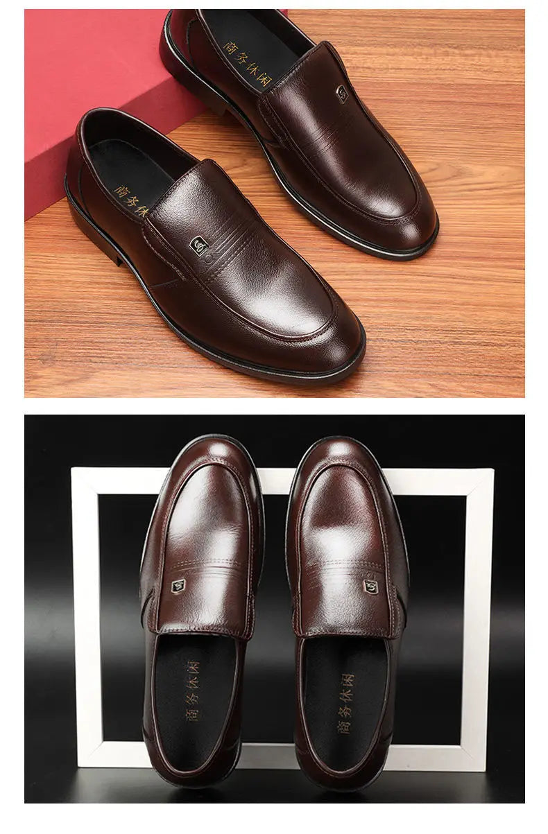 Black Social Shoe for Men Round Toe Spring Autumn Dress Shoes Man Brown New Office Cheap Clearance Gentleman Suit Footwear 39