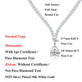Luxury Pear Cut Full D Color Moissanite Tennis Neck Chain Woman s925 Silver All Lab Diamond Party Bridal Necklaces Gift